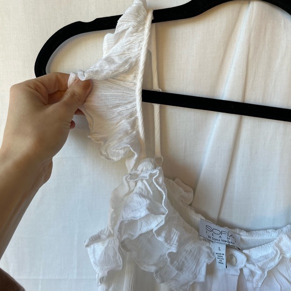 NWT Sofia Jeans by Sophia Vergara Women’s Adjustable Strap Ruffle Midi Dress - Picture 9 of 11